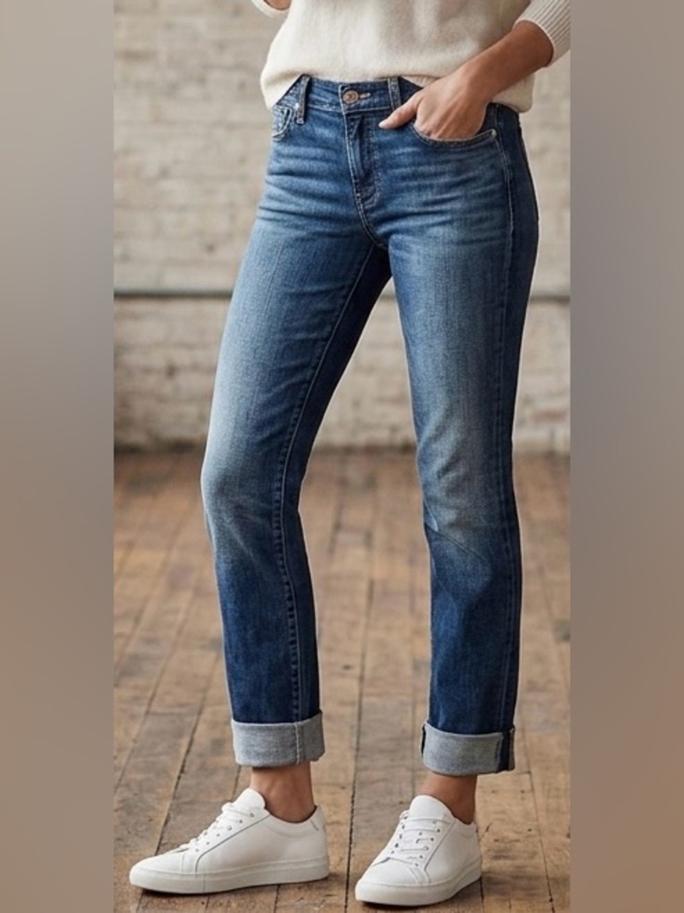 7 For All Mankind Kate dark blue straight leg jeans, great condition, size 26